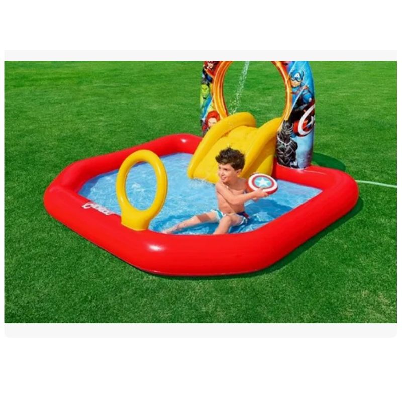 BESTWAY - Piscina De Juego Inflable Avengers Con Tobogán