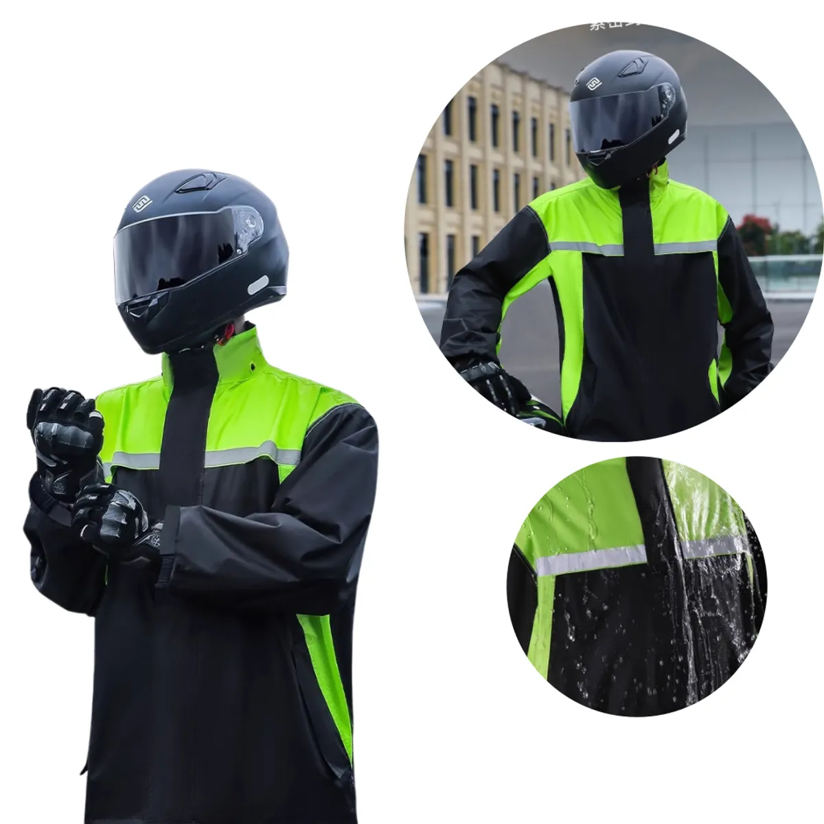 MULTIPLACE COLOMBIA - Traje Impermeable Reflectivo para Moto Hombre Liviano