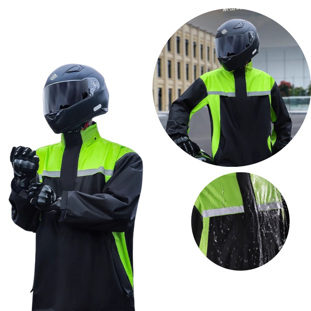MULTIPLACE COLOMBIA - Traje Impermeable Reflectivo para Moto Hombre Liviano-