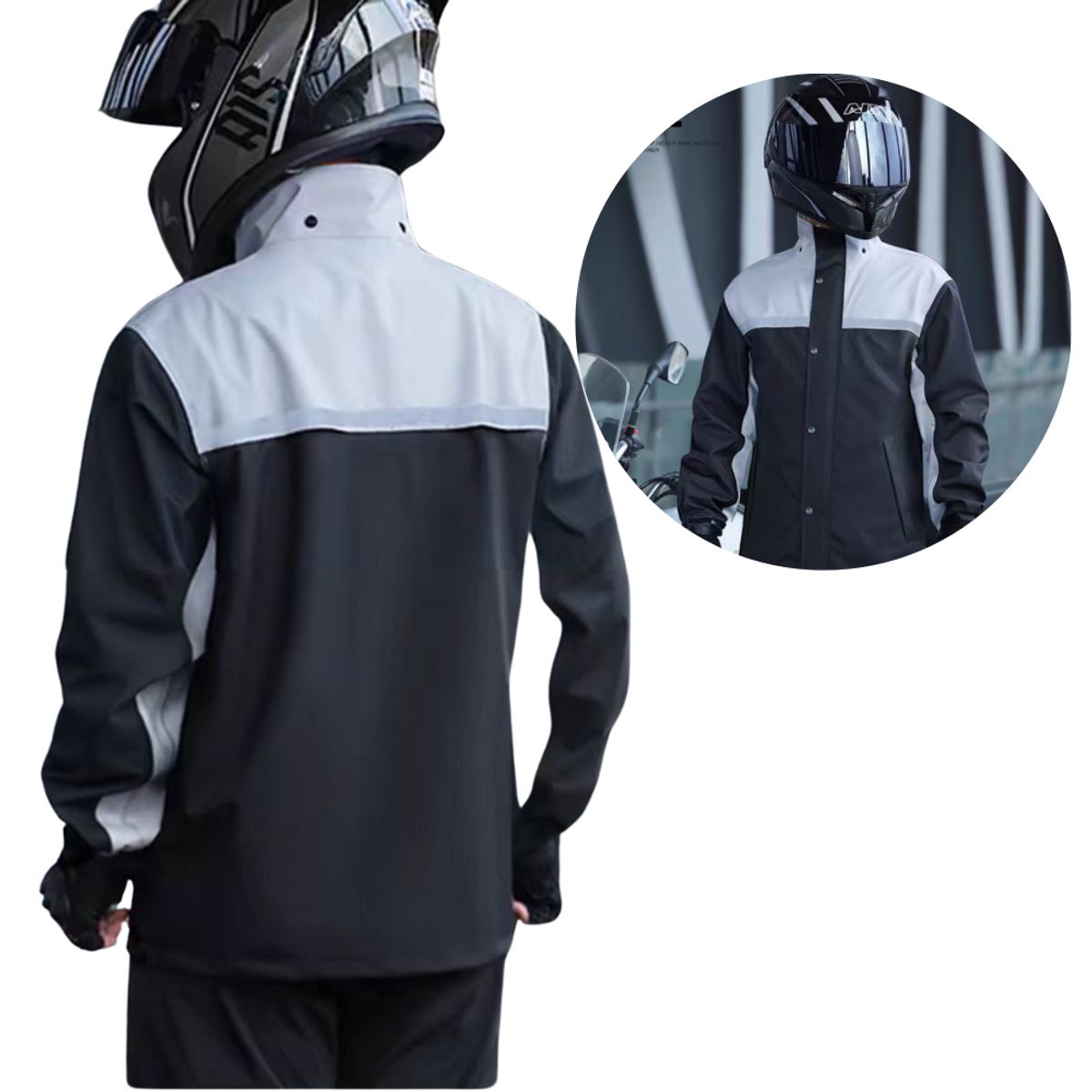MULTIPLACE COLOMBIA - Traje Impermeable Reflectivo para Moto Hombre Liviano