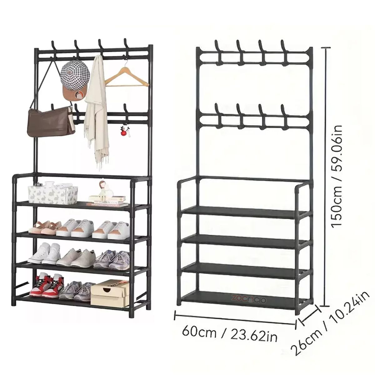 ZOCOCIO - Perchero Organizador Multifuncional Con Zapatero