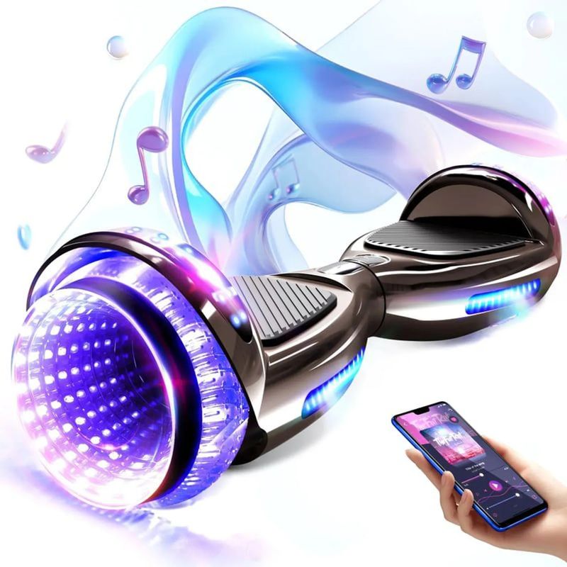 AMERICAN GENERICS - Hoverboard Eléctrico de 9” con Luces LED y Bluetooth