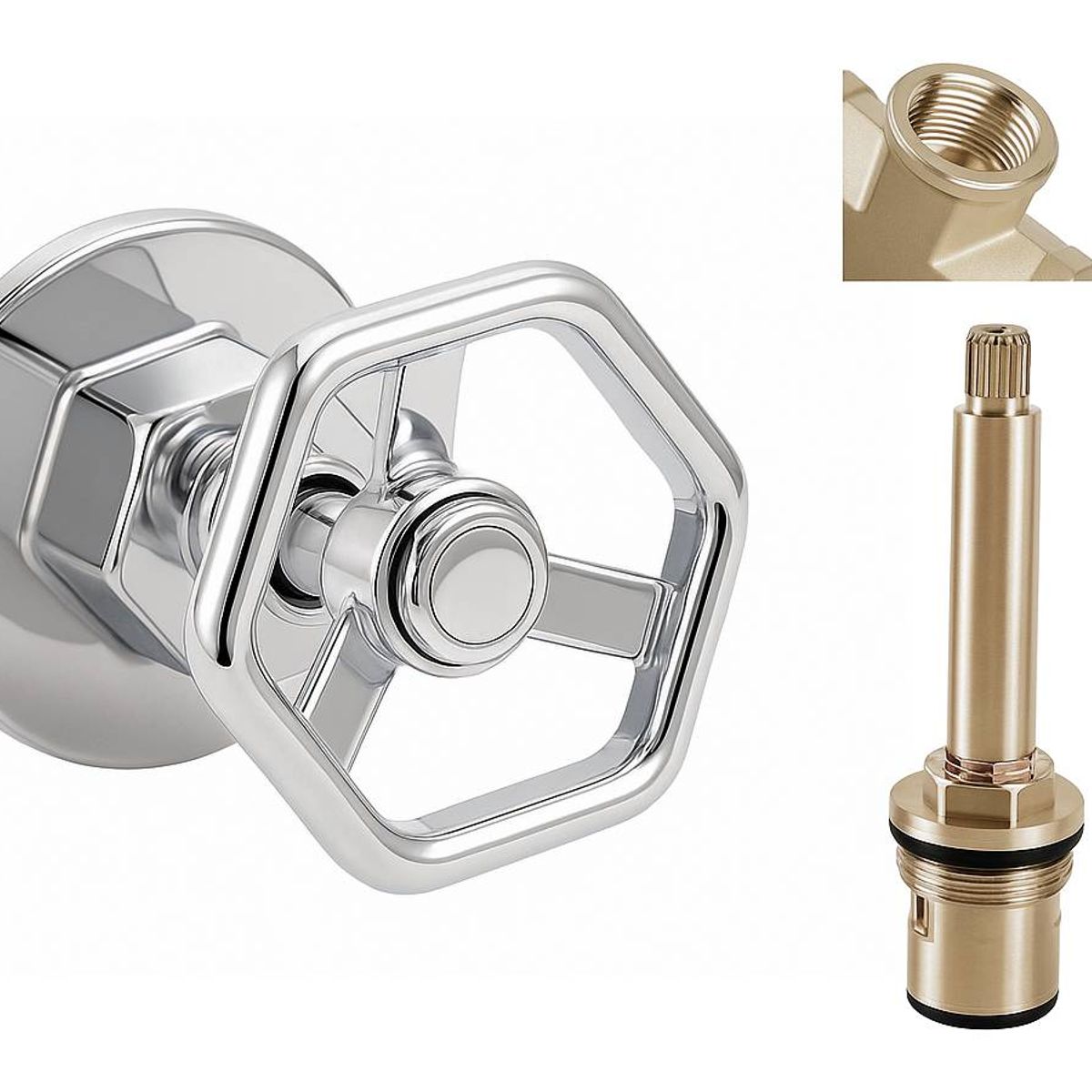 GENERICO - Registro De Ducha Agua Fria Ref Driver Cromo Brillante