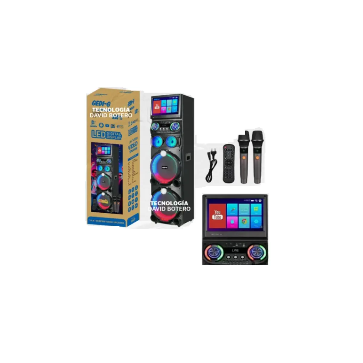 GENERICO - Parlante Bluetooth Portatil 12* 2 pulgadas GD-1419