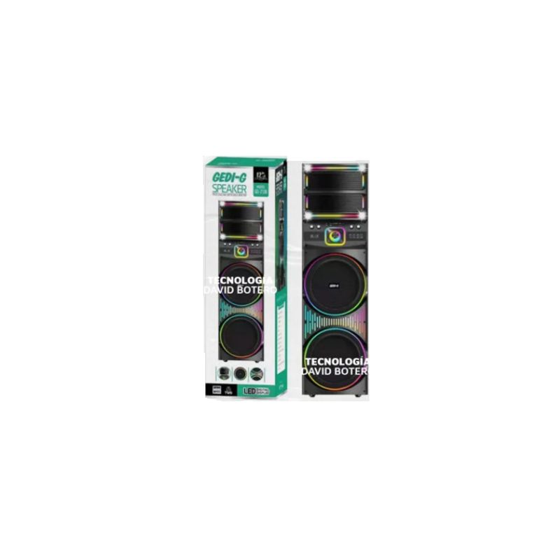 GENERICO - Parlante Bluetooth Portatil 12* 2 pulgadas GD-2130