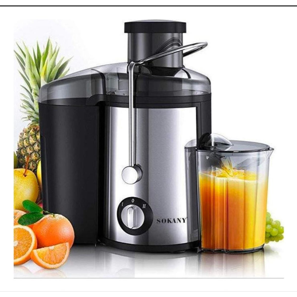 SOKANY - Extractor De Jugos Automatico Frutas Y Verduras Sokany