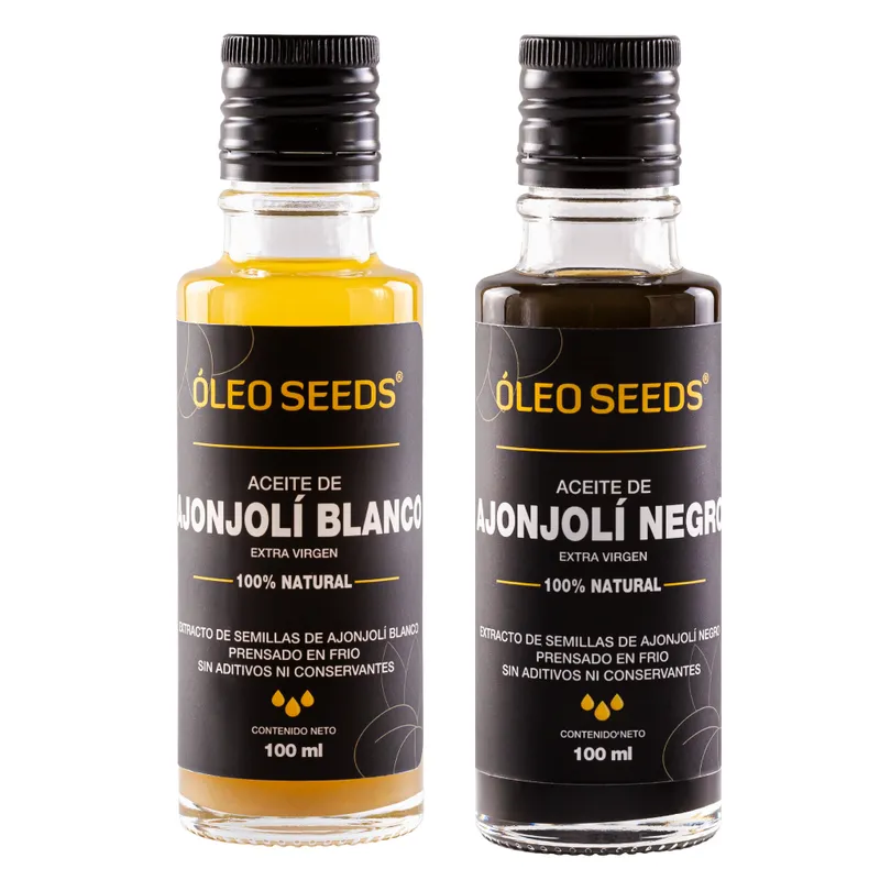 GENERICO - KIT ACEITE DE AJONJOLI BLANCO + AJONJOLI NEGRO  OLEO SEEDS