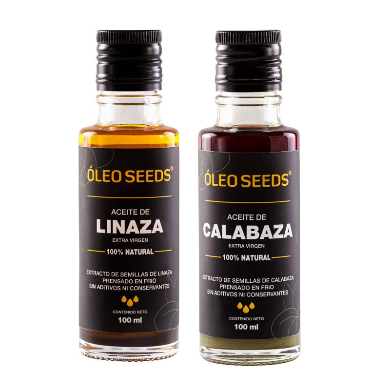 GENERICO - KIT ACEITE DE LINAZA + CALABAZA  OLEO SEEDS