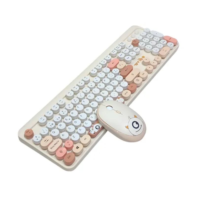 GENERICO - Combo Teclado Y Mouse Inalambrico 24ghz Weibo Wb216 Redondo