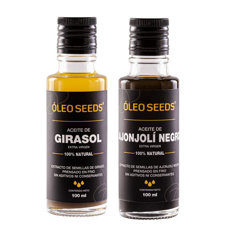 GENERICO - KIT ACEITE DE GIRASOL + AJONJOLI NEGRO  OLEO SEEDS