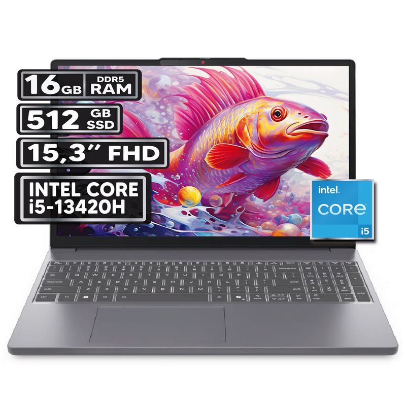 LENOVO - PORTÁTIL LENOVO SLIM 3 15IRH10  INTEL CORE I5-13420H 16GB RAM 512GB SSD 15.3" FHD WUXGA