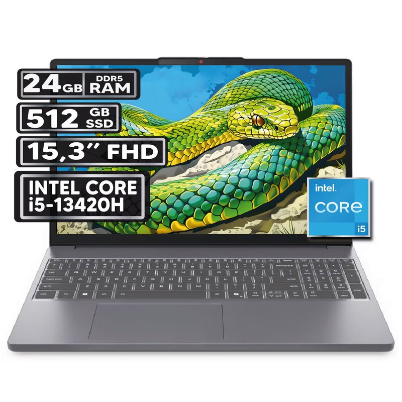 LENOVO - PORTÁTIL LENOVO SLIM 3 15IRH10  INTEL CORE I5-13420H 24GB RAM 512GB SSD 15.3" FHD WUXGA