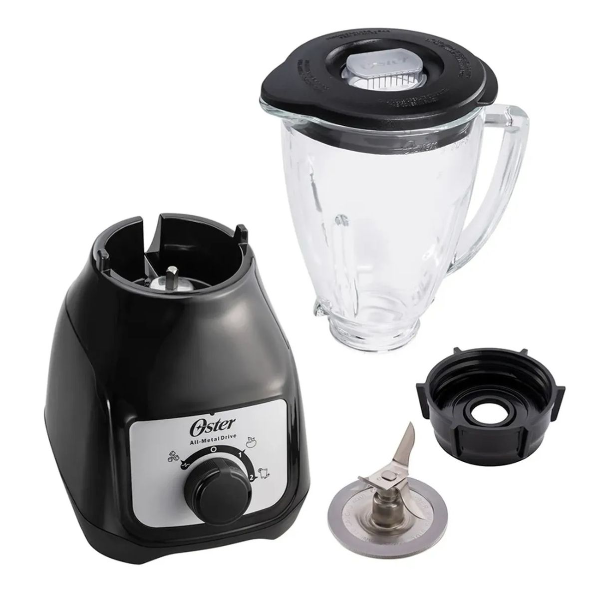 OSTER - Licuadora 800W con Vaso de Vidrio 2 Velocidades y Pulso