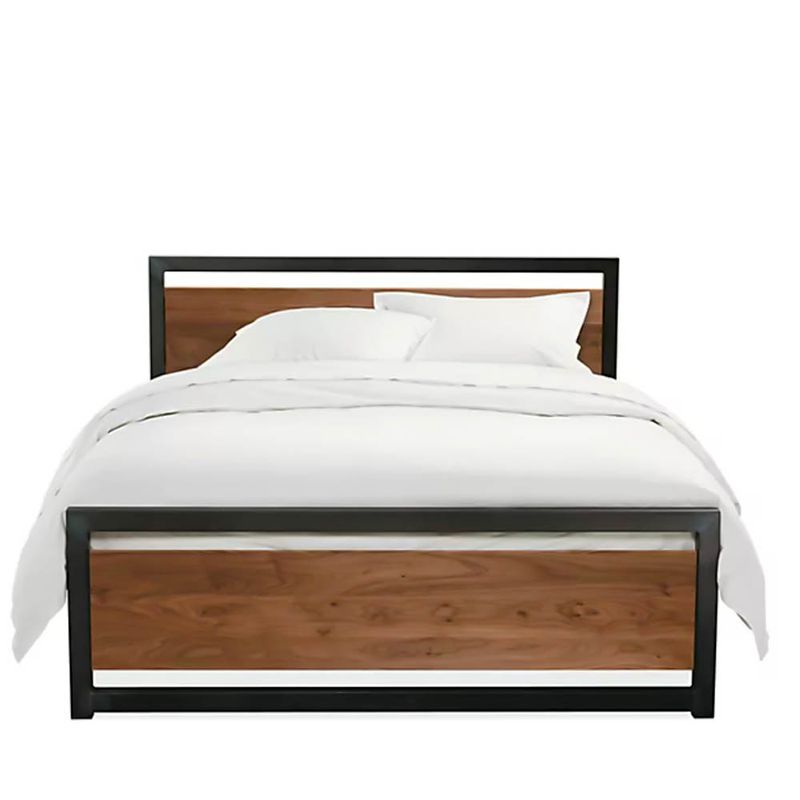 22 GRADOS DECORACION - Cama May Roble y Metal para colchón King Size