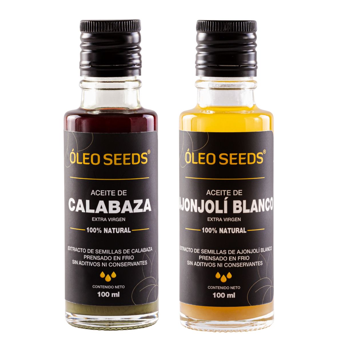 GENERICO - KIT ACEITE DE CALABAZA + AJONJOLI BLANCO  OLEO SEEDS