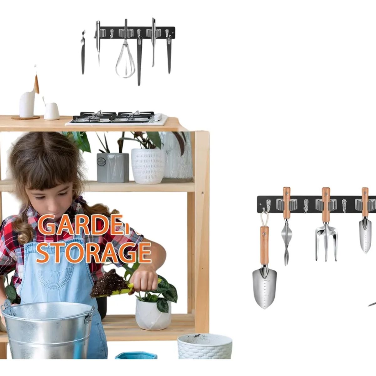 GENERICO - Organizador Pared Escoba Trapero Soporte Colgar Objeto Hogar