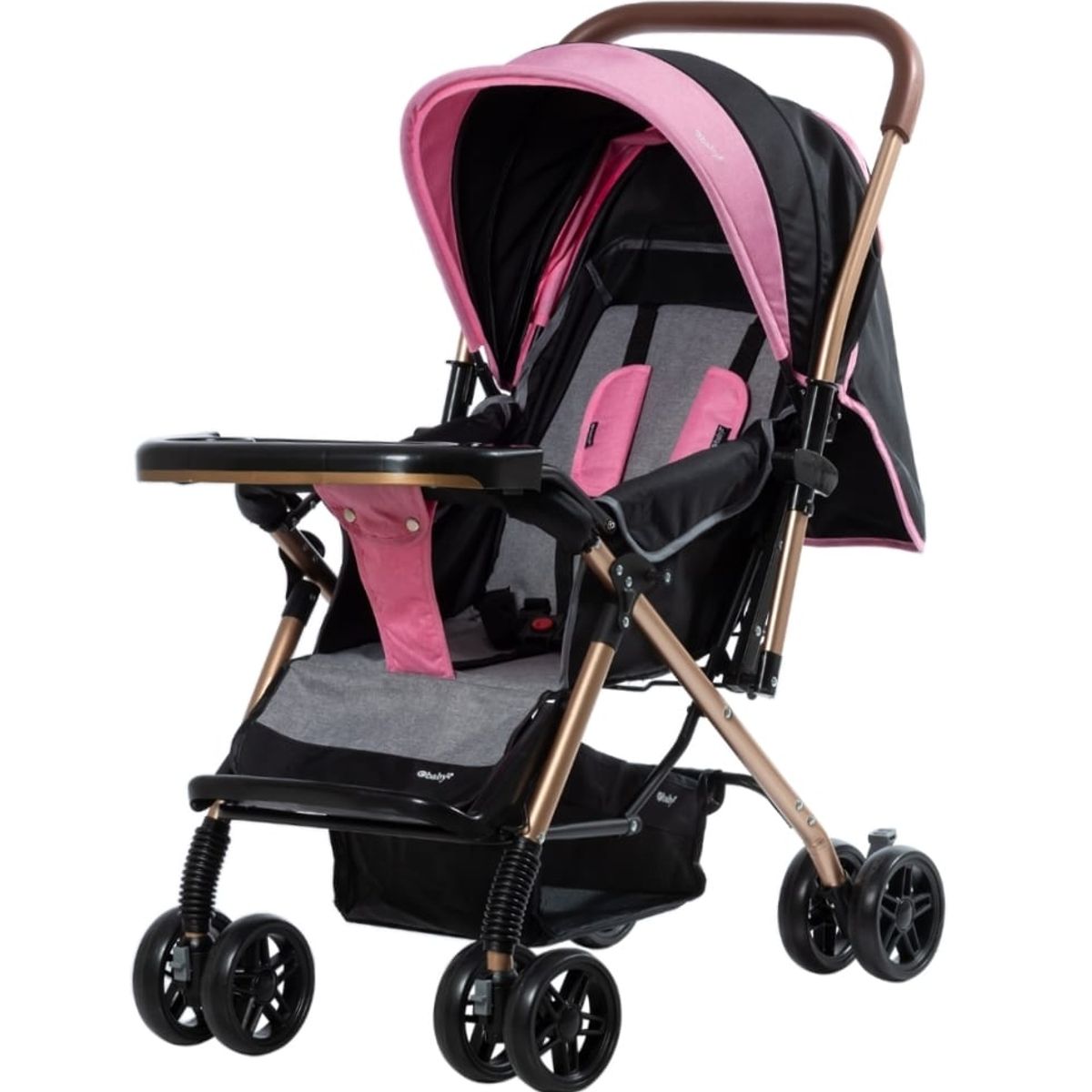 EBABY - Coche Para Bebe Mango Reversible Cubrepiés Llantas De Goma