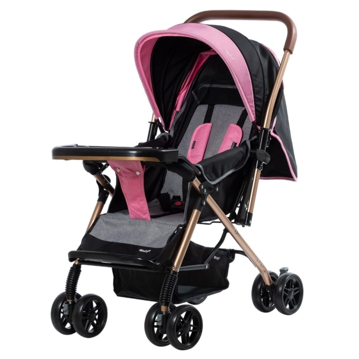 EBABY - Coche Para Bebe Mango Reversible Cubrepiés Llantas De Goma