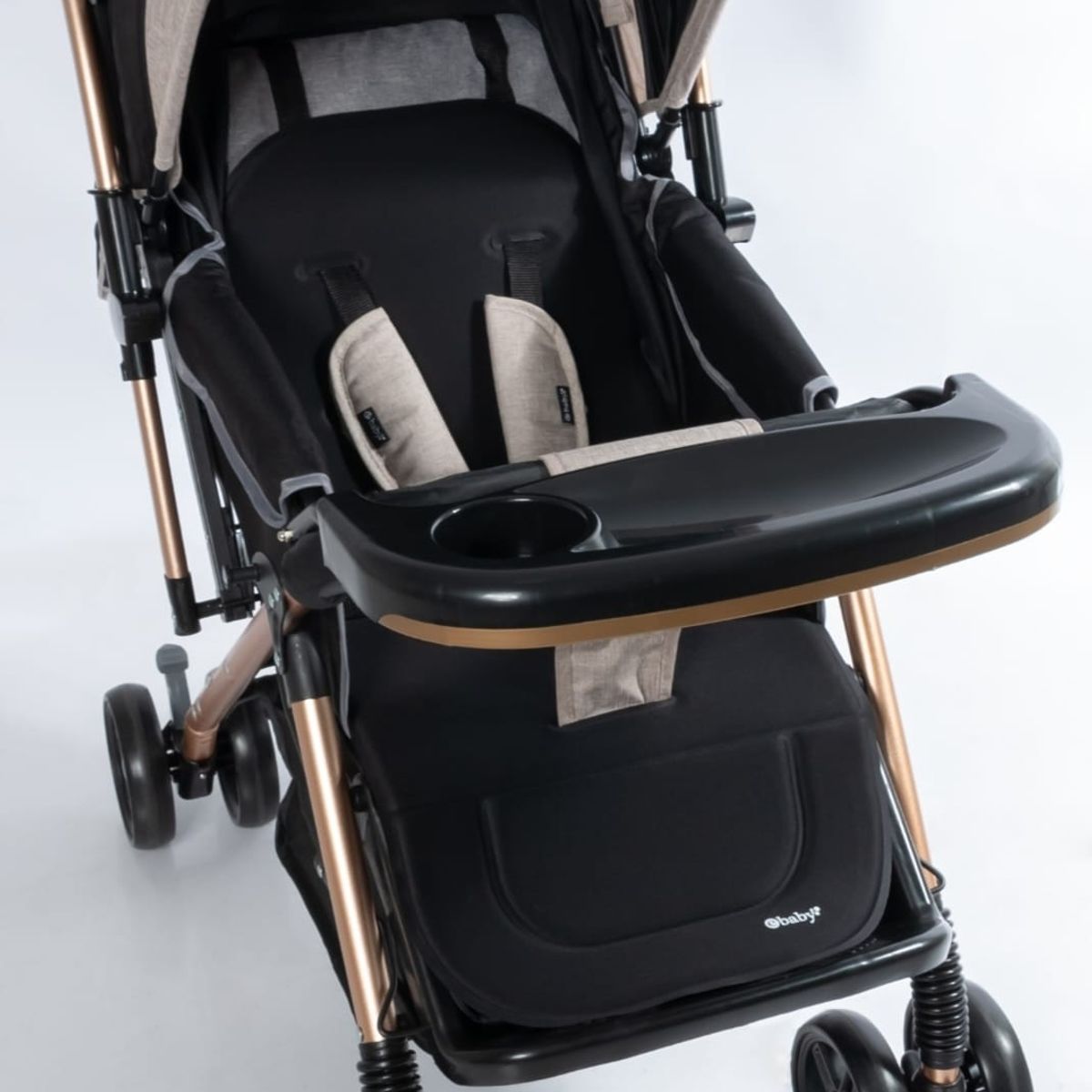 EBABY - Coche Para Bebe Mango Reversible Cubrepiés Llantas De Goma
