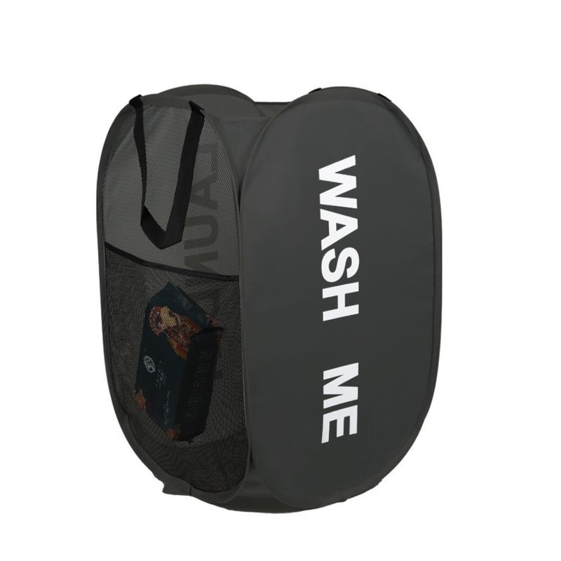 MULTIPLACE COLOMBIA - Canasta para Ropa Sucia Plegable con Bolsillo Lateral