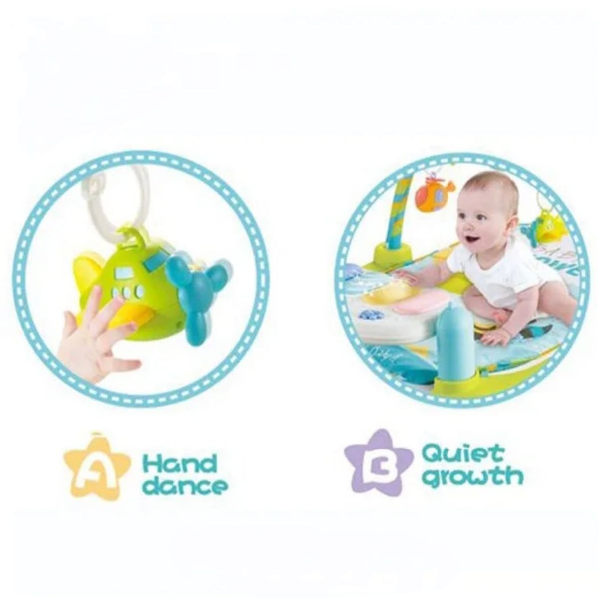 GENERICO - Gimnasio Para Bebe Tapete Piano Musical  Luces y Control