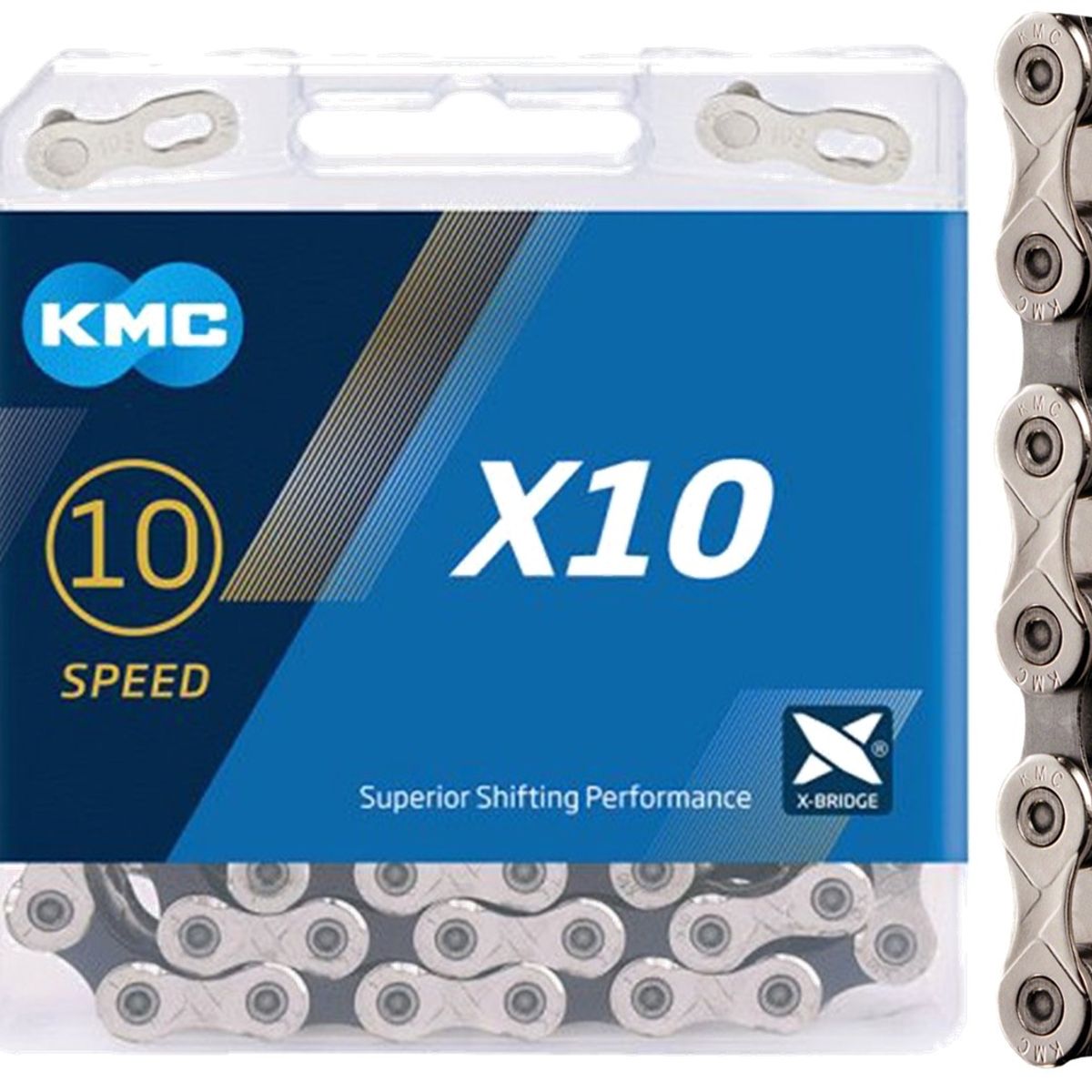 KMC - Cadenilla X10 Bicicleta Kmc Cadena Ruta Montaña 10v