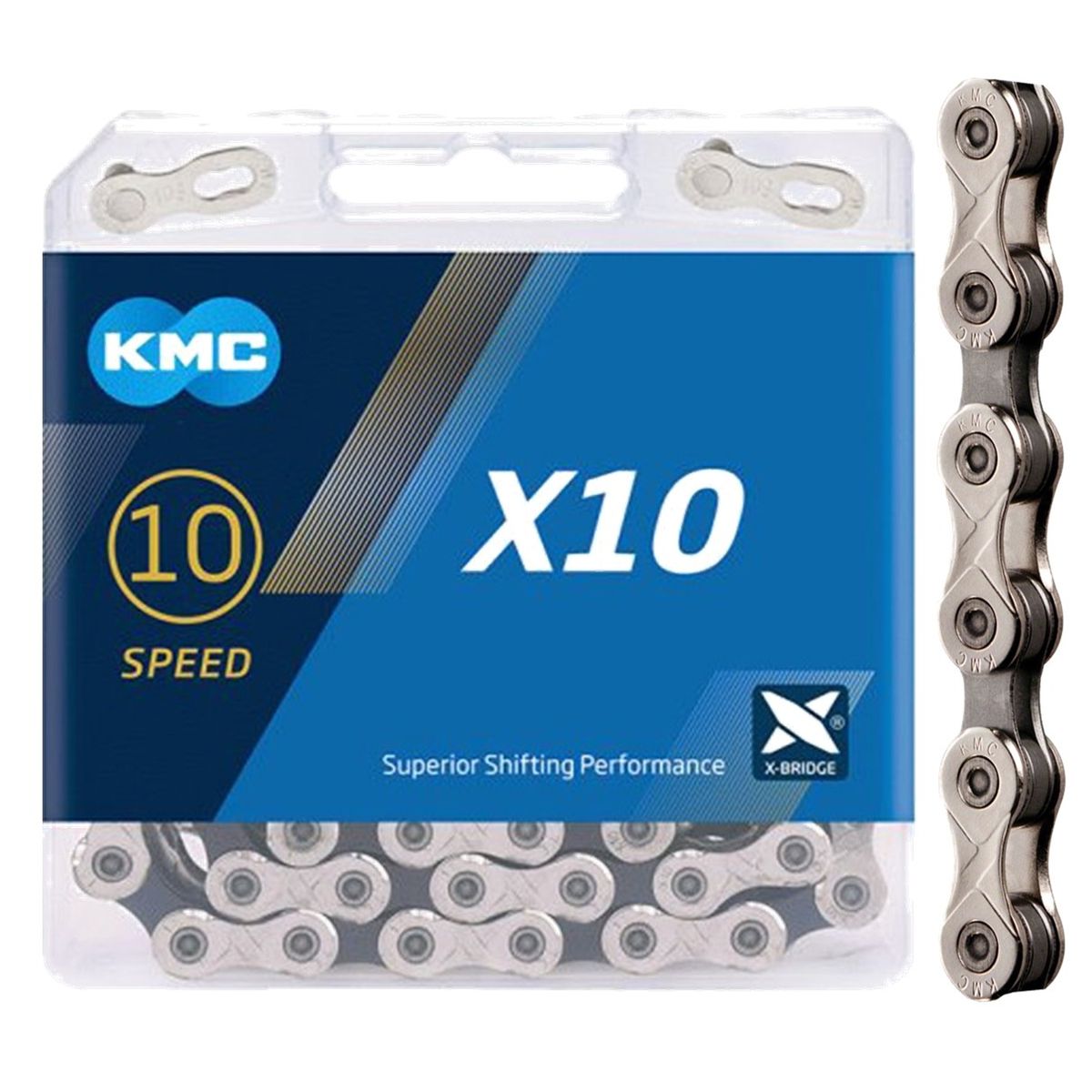 KMC - Cadenilla X10 Bicicleta Kmc Cadena Ruta Montaña 10v