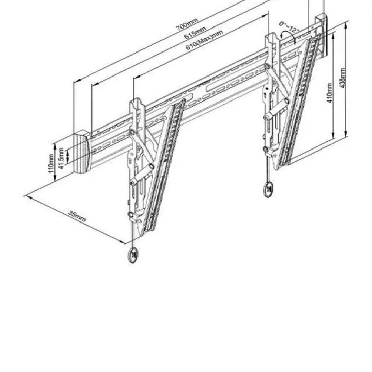 SKY - Soporte Tv Inclinable De Pared 40 A 65 Pulgadas Nb C3-t