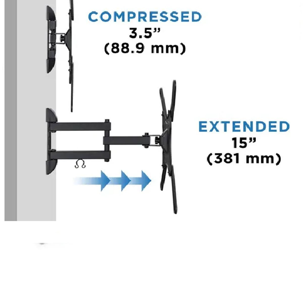 SKY - Soporte De Pared Movible Para Tv De 32 A 55 Pulgadas AN400 Negro