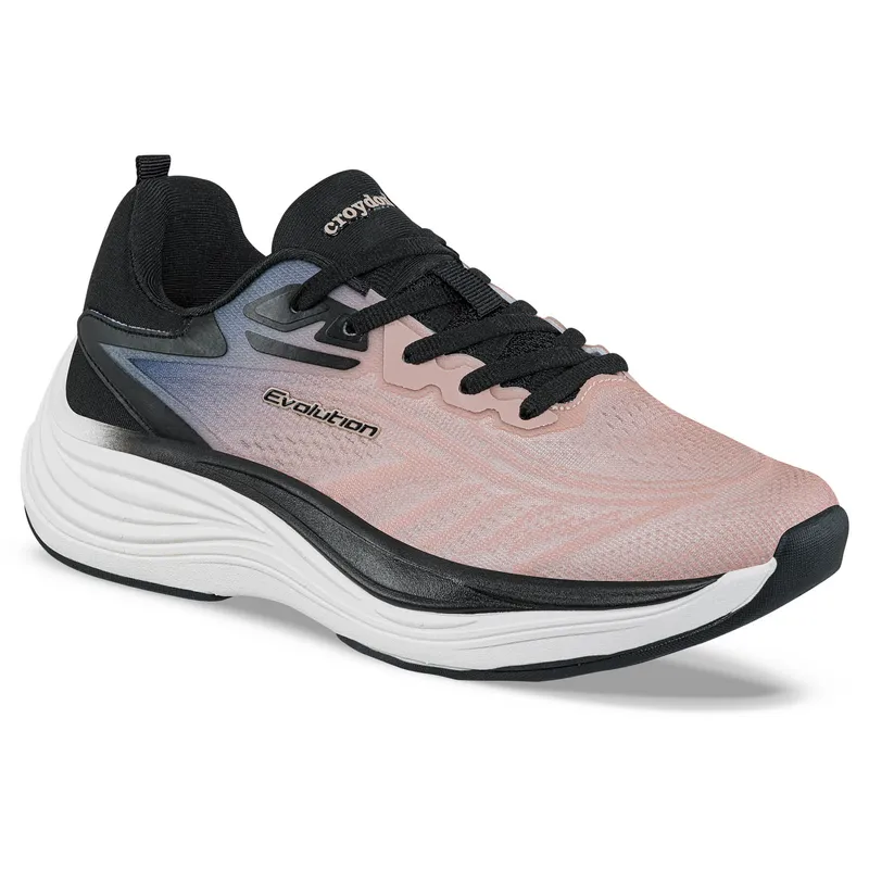 CROYDON - Tenis Running Marbu Rosa-Negro Croydon para Mujer