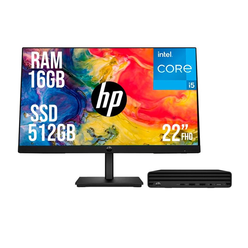 HP - PC HP PRO MINI G9 INTEL CORE I5 1335U SSD 512GB RAM 16GB 21,5 FHD 322PE