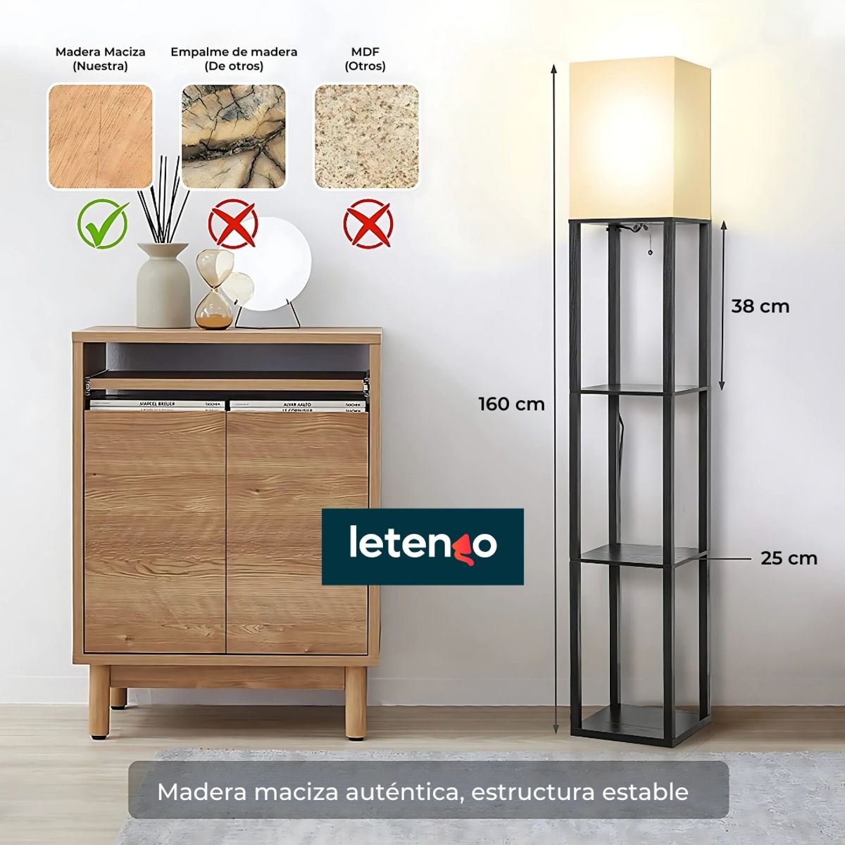 GENERICO - Lámpara De Pie Led Para Sala Habitación Oficina Moderna