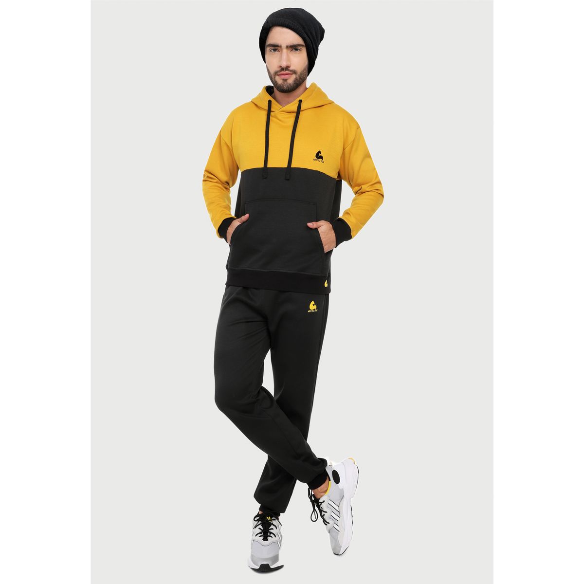ARCTIC FOX - Conjunto deportivo sudadera Hombre Mostaza Negro