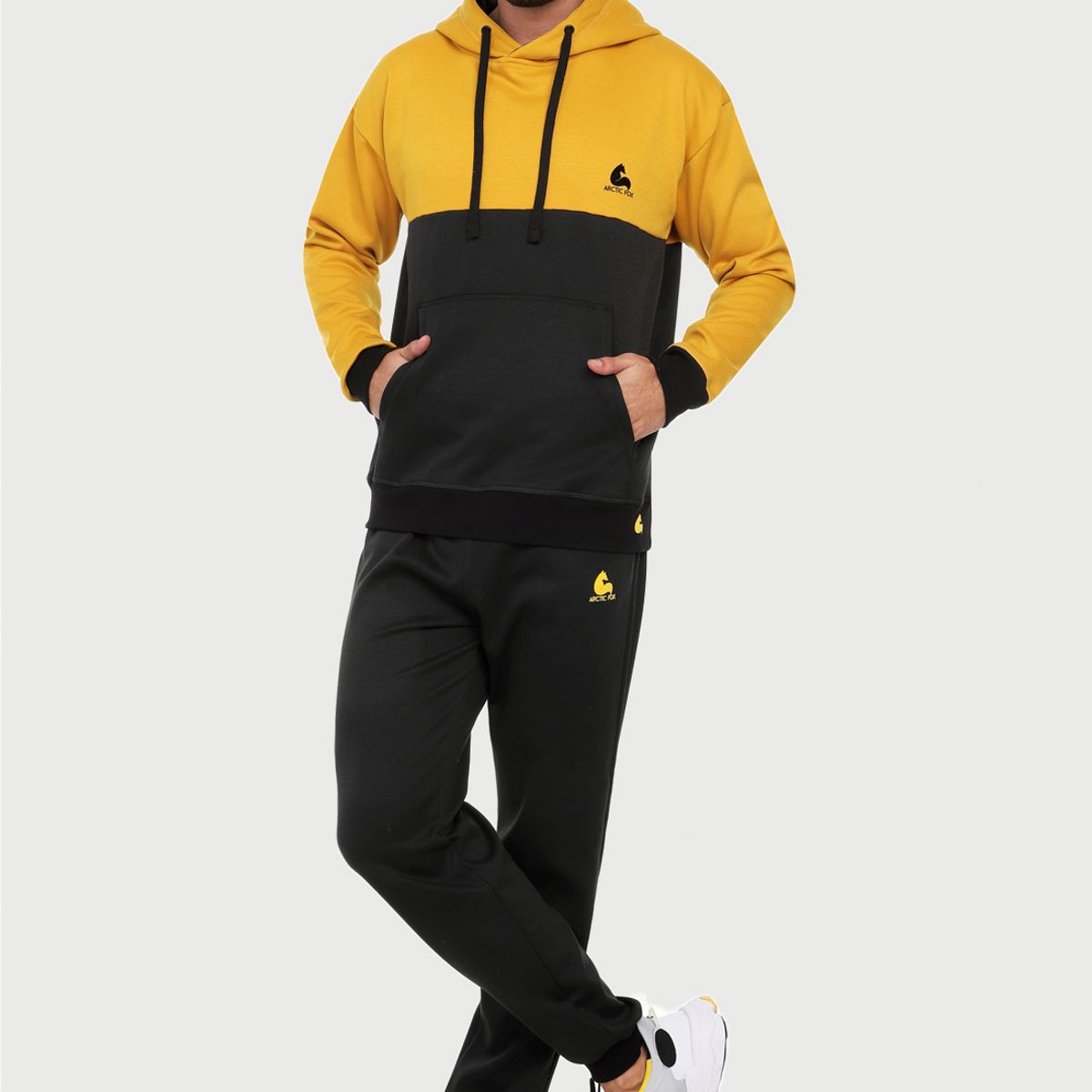 ARCTIC FOX - Conjunto deportivo sudadera Hombre Mostaza Negro