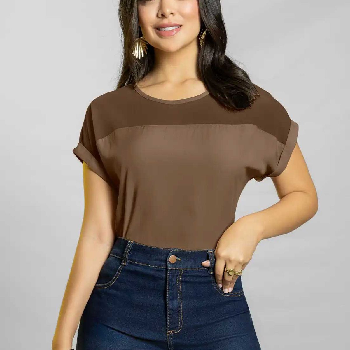 MARKETING PERSONAL - Blusa Mujer Chocolate Mp 111779