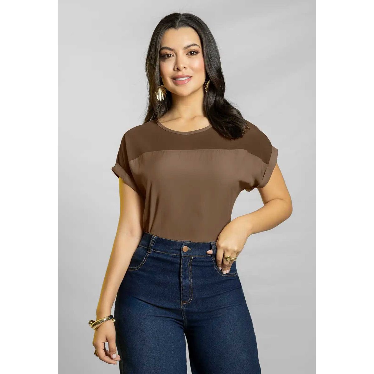 MARKETING PERSONAL - Blusa Mujer Chocolate Mp 111779