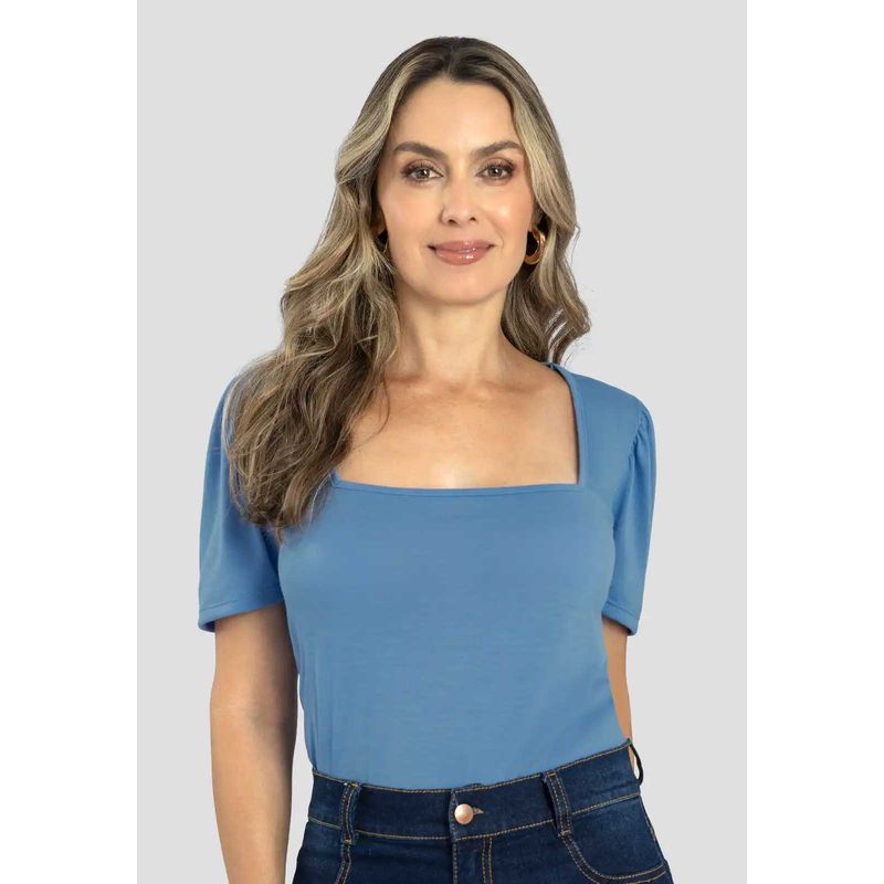 MARKETING PERSONAL - Blusa Mujer Azul Indigo Mp 111404