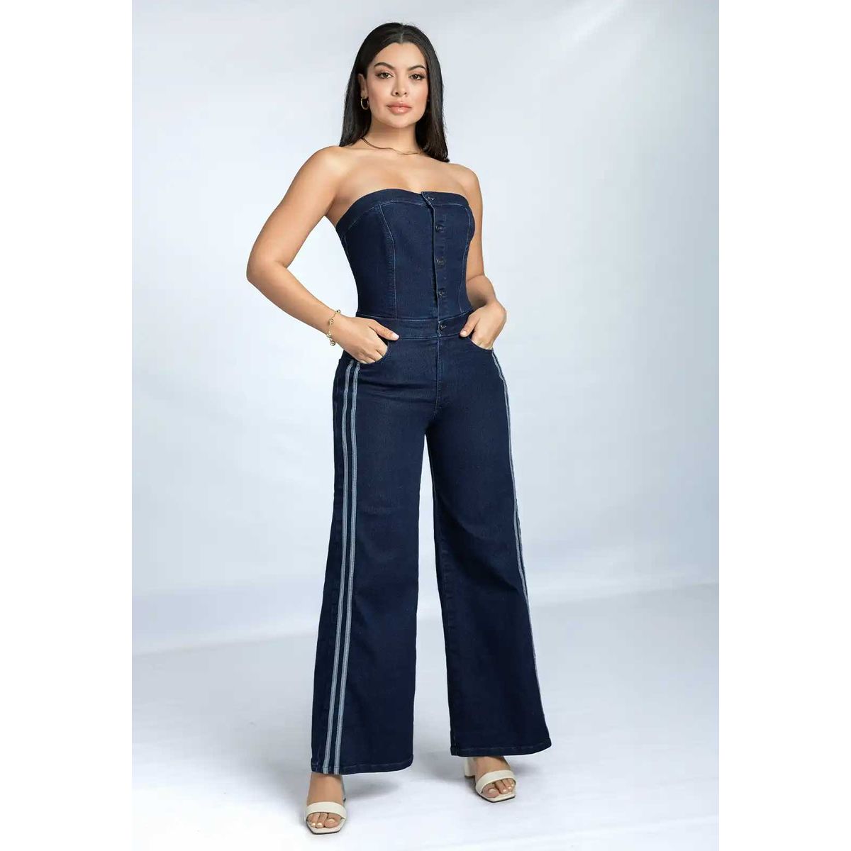 MARKETING PERSONAL - Enterizo Largo Mujer Azul Oscuro Mp 111054