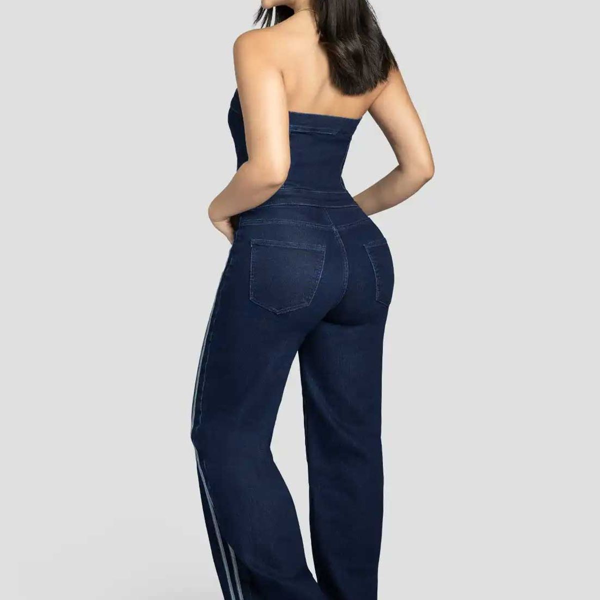 MARKETING PERSONAL - Enterizo Largo Mujer Azul Oscuro Mp 111054