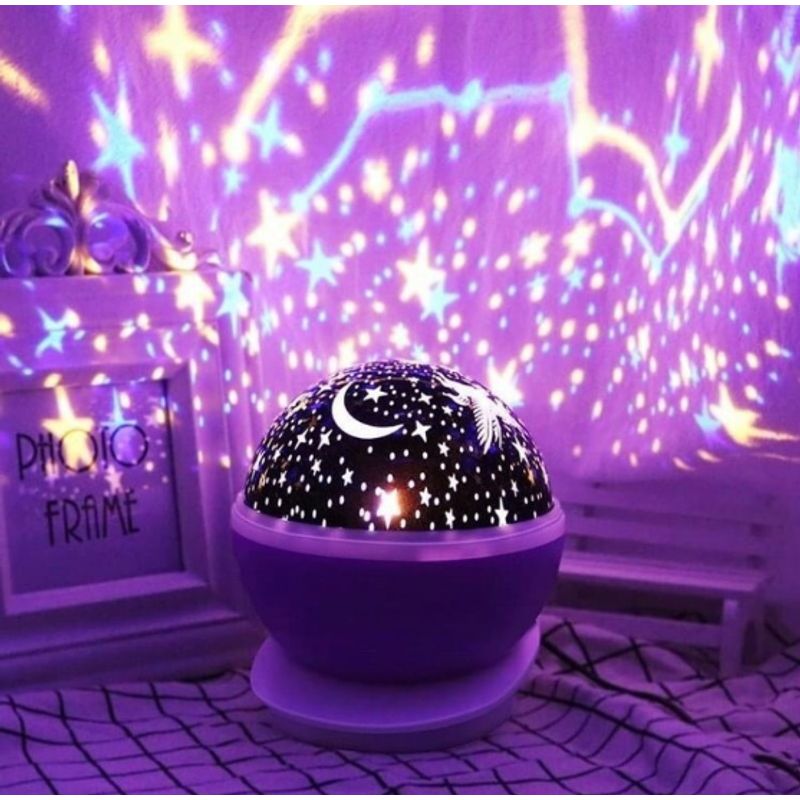 GENERICO - Lampara Proyector Rotatoria Cielo Estrellas Noche