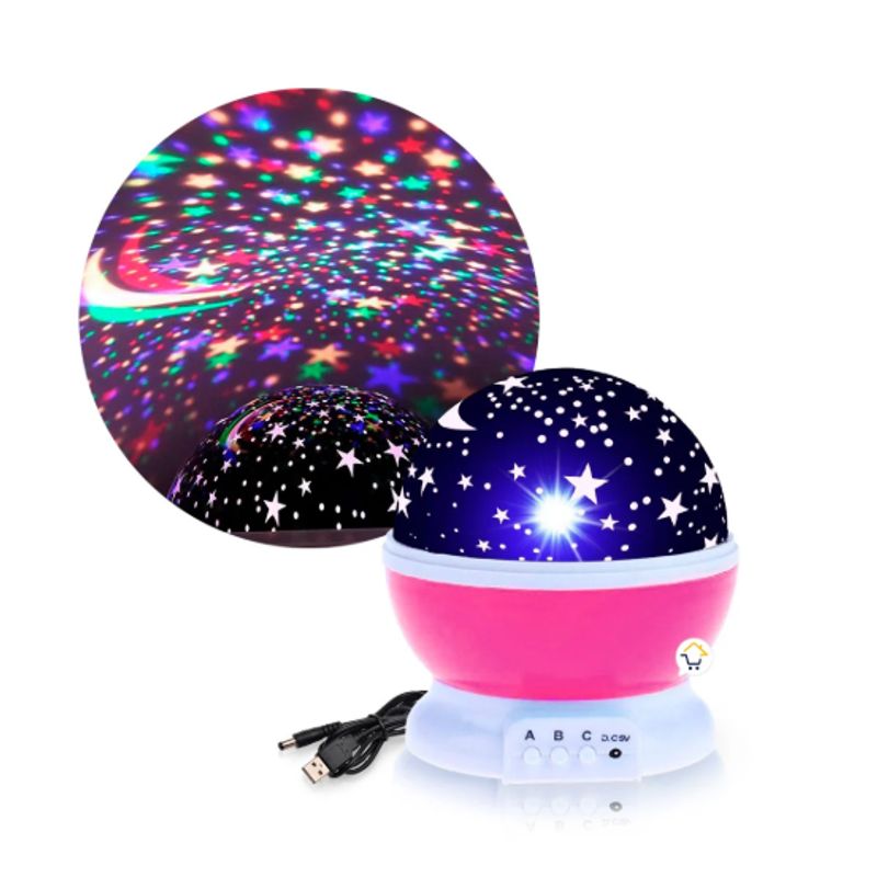 GENERICO - Lampara Proyector Rotatoria Cielo Estrellas Noche