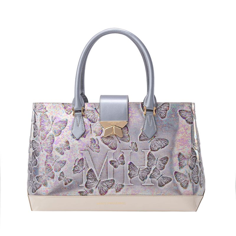 MARIO HERNANDEZ - Tote Carlota Gris Mariposas