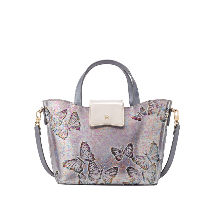 MARIO HERNANDEZ - Tote Alas Mini Gris Mariposas
