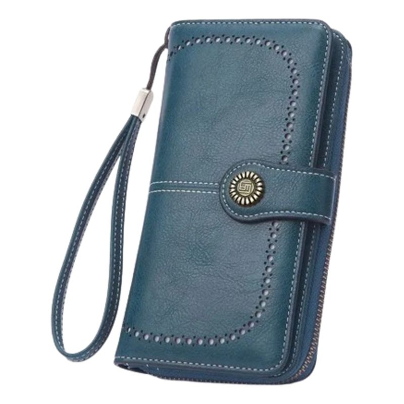 GENERICO - Cartera Monedero Largo Retro Vintage Para Mujer Elegante