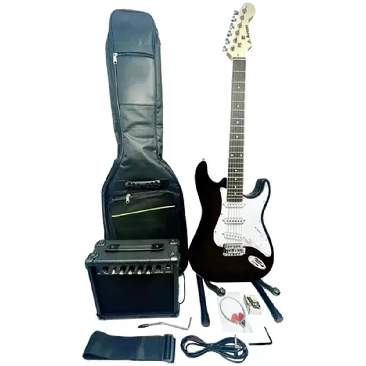 GENERICO - Kit Guitarra Eléctrica Amplificador 15w + Accesorios