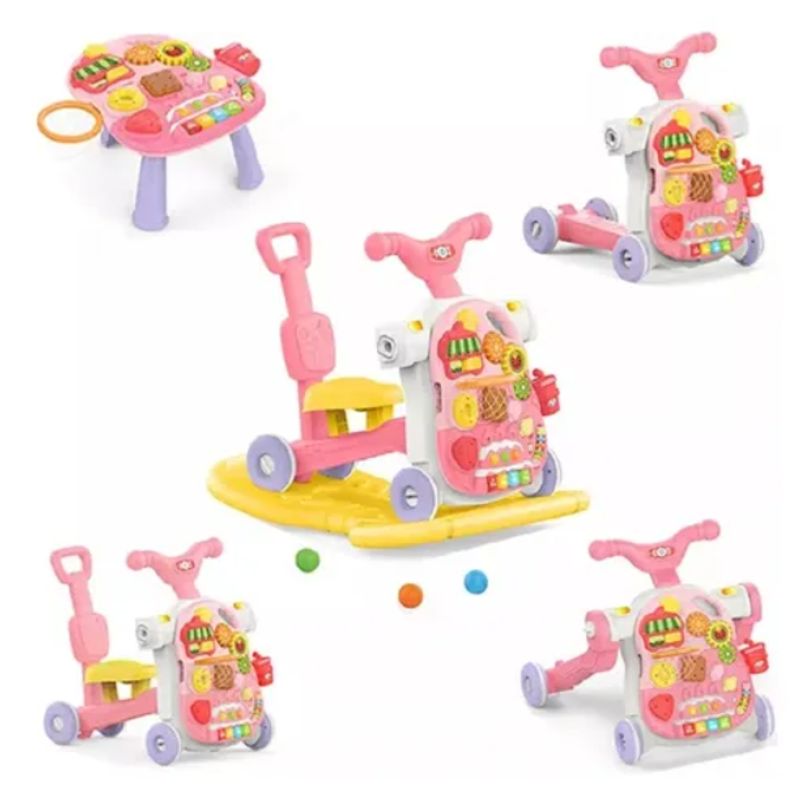 TOYNG - CAMINADOR 4 EN 1 ORIGINAL MULTIUSOS PARA BEBE ROSADO