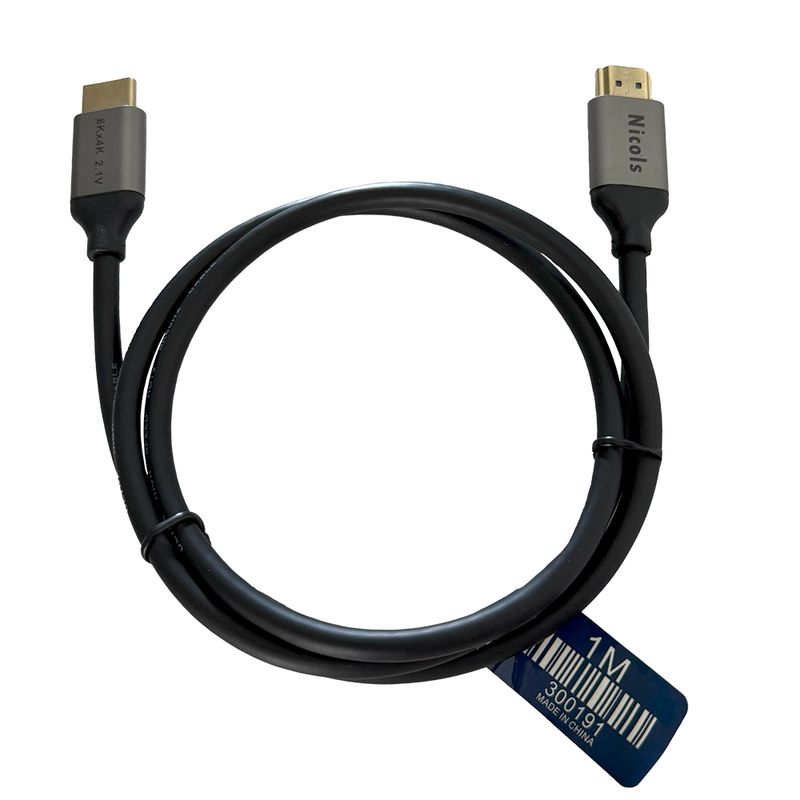 GENERICO - Cable HDMI Nicols 8K 4K 1m