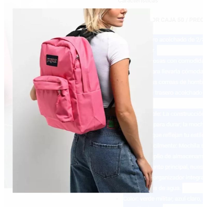 GENERAL - Maleta jansport mochila casual morral multiusos