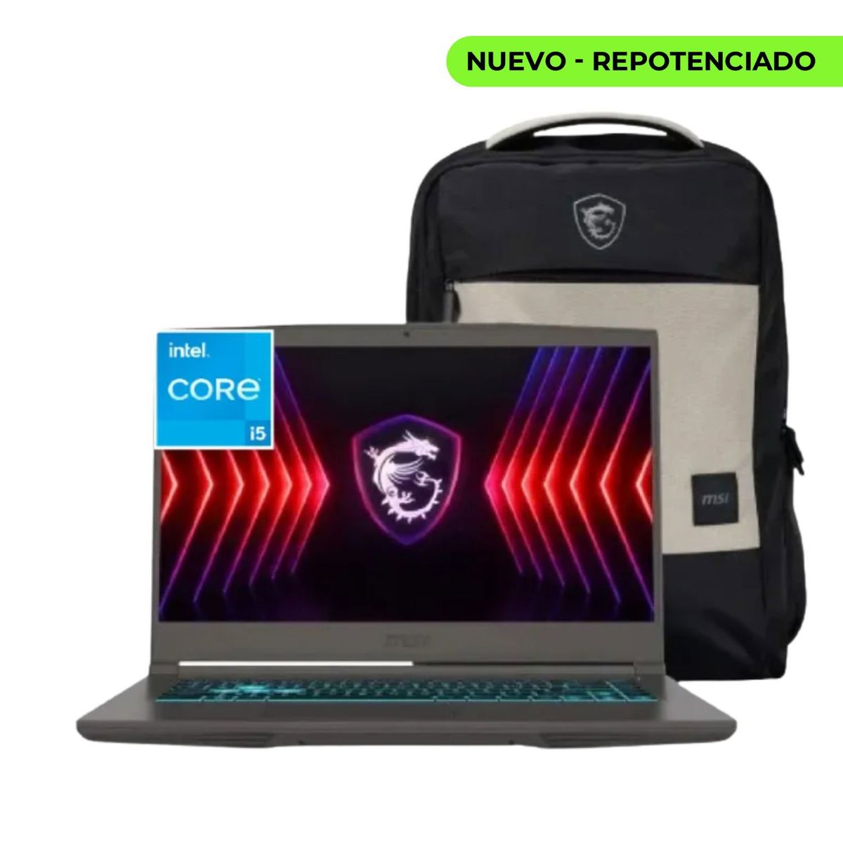 MSI - Portatil Msi Thin Intel I5 13th Ram 16GB  SSD 512GB RTX 3050 Pantalla 15,6" FHD 144HZ + Regalo Maleta