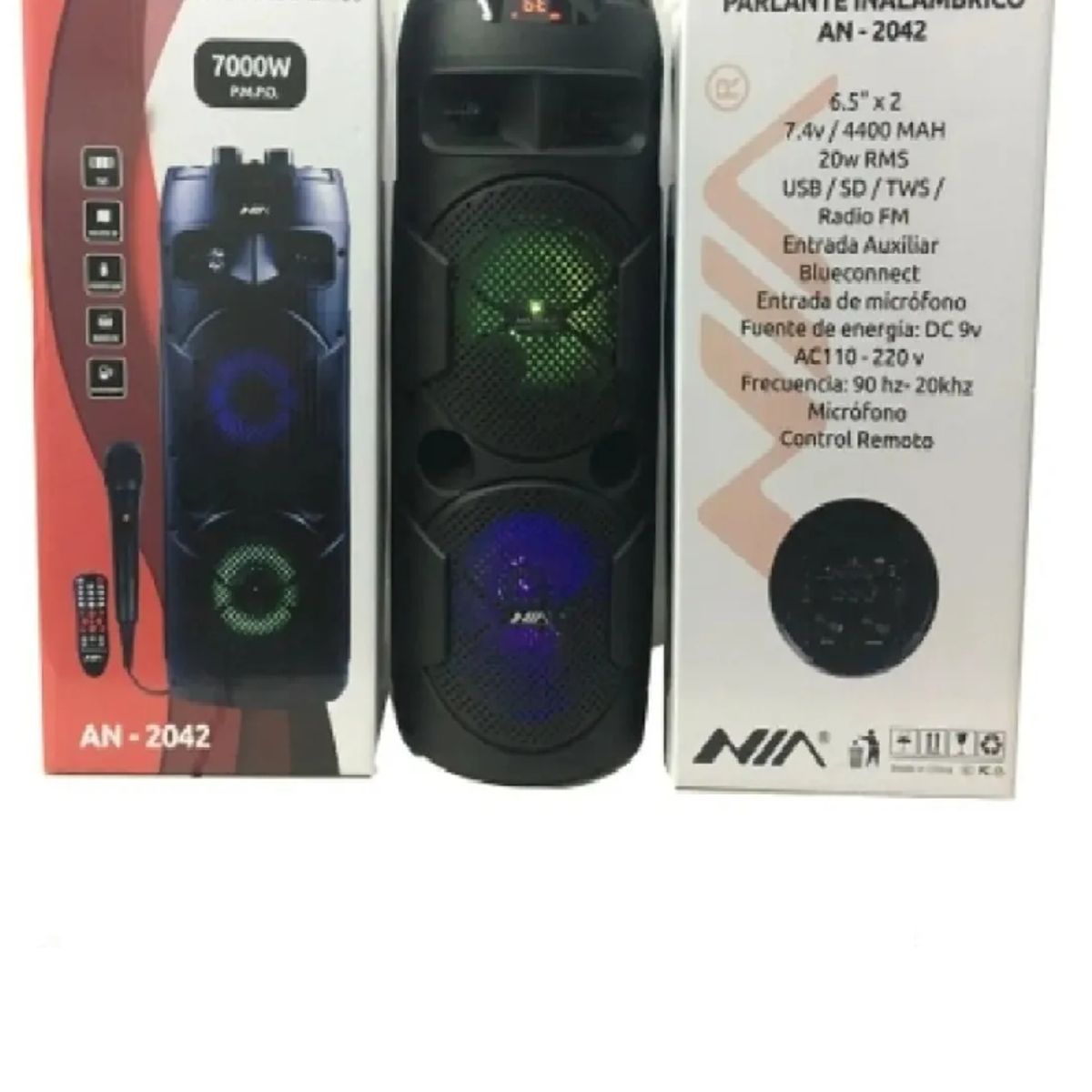 SKY - Parlante Nia An-2042 Portátil Con Bluetooth Negra